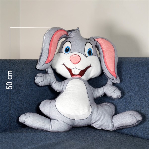 3D Tavşan Desenli Yastık