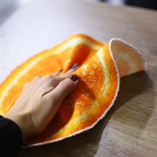 Portakal Meyve Desenli Temizlik Bezi  