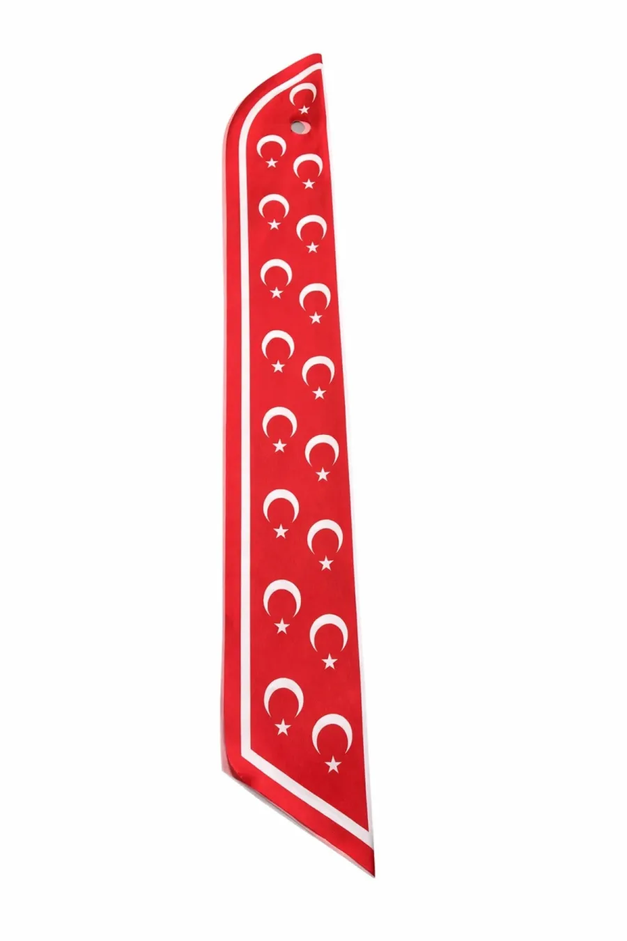 10'lu Ayyıldız Desenli Türk Bayraklı Kravat / Eşarp / Fular Set