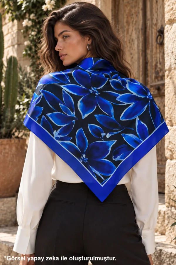 Tarzını Seç Çift Taraflı Baskılı Fular 70 x 70 cm