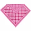 Tarzını Seç Çift Taraflı Baskılı Fular 70 x 70 cm - Pembe Ekose