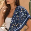 1_org_zoom-346 Tarzını Seç Desenli Dantel Oya Kesim Fular / Bandana 70 x 70 cm
