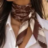 1_org_zoom-364 Tarzını Seç Desenli Dantel Oya Kesim Fular / Bandana 70 x 70 cm - Bordo Sarmaşık