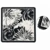1_org_zoom-381 Tarzını Seç Desenli Dantel Oya Kesim Fular / Bandana 70 x 70 cm - Siyah Beyaz
