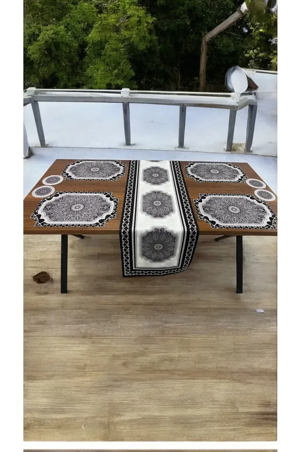 9 Parça Runner Ve Supla Seti Amerikan Servis Runner 40 X 140 Ve Bardak Altlığı 9 Parça Runner Ve Supla Seti Amerikan Servis Runner 40 X 140 Ve Bardak Altlığı