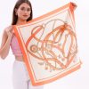 Altın Zincir Model Fular Bandana Şal Estascarf 70x70 Cm