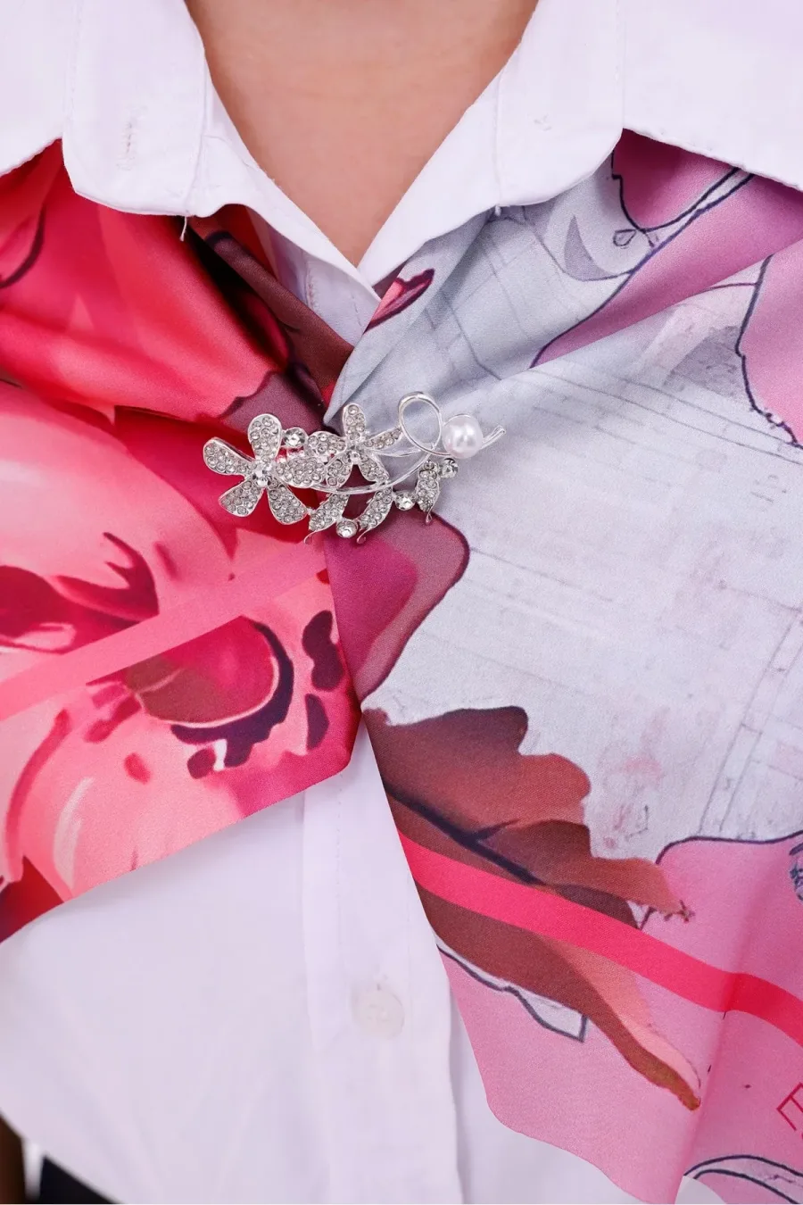 Aşk Çiçeği Model Fular Bandana Şal Estascarf 70x70 Cm