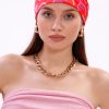 Aşk Kalpleri Model Fular Bandana Şal Estascarf 70x70 Cm