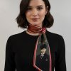 Atatürk Silüet ve İmzalı 3'lü Set Kravat / Eşarp / Fular