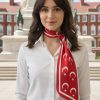 Ayyıldız Desenli Türk Bayraklı Kravat / Eşarp / Fular