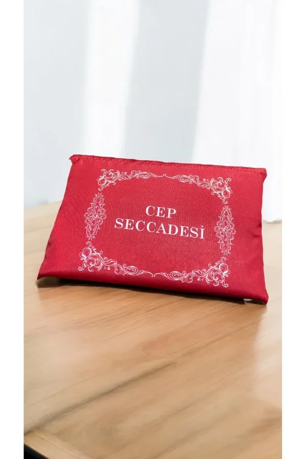 Cep Seccadesi Tesbih Hediye Seti Çeyiz Umre Mevlüt Bohça Seccadesi Çanta Boy Seccade