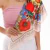 Çiçek Bahçesi Model Fular Bandana Şal Estascarf 70x70 Cm