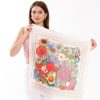 Çiçek Bahçesi Model Fular Bandana Şal Estascarf 70x70 Cm