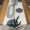 Dekoratif Çiçek Desenli Runner 40x140 Cm