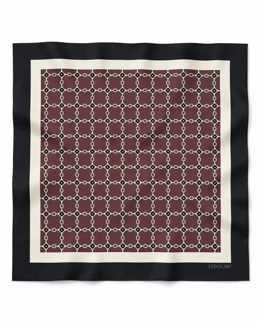 Desenli Fular Estacraft Şal Bandana 70x70cm