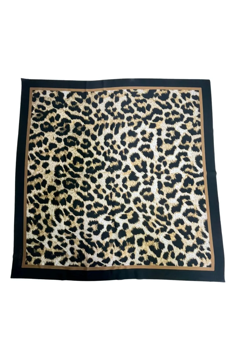 Desenli Fular Leopar Estacraft Şal Bandana 70x70cm