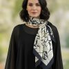 Desenli Fular Mermer Estacraft Şal Bandana 70x70cm