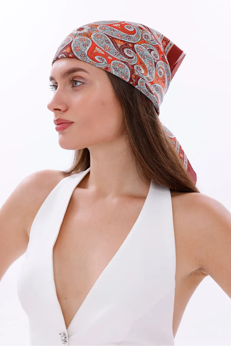 Doğu Esintisi Model Fular Bandana Şal Estascarf 70x70 Cm