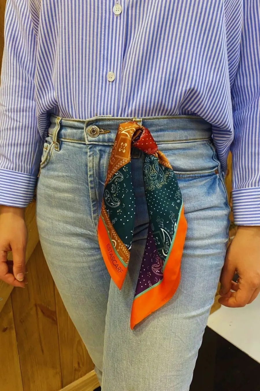 Etnik Desenli Fular Estascarf