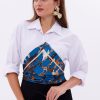 Gece Leoparı Model Fular Bandana Şal Estascarf 70x70 Cm