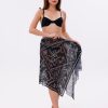 İç Gösterir Transparan Pareo - Bandana Çiçeği Model 150x95 Cm