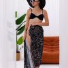 İç Gösterir Transparan Pareo - Bandana Çiçeği Model 150x95 Cm