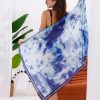 İç Gösterir Transparan Pareo - Gök Mavisi Model 150x95 Cm