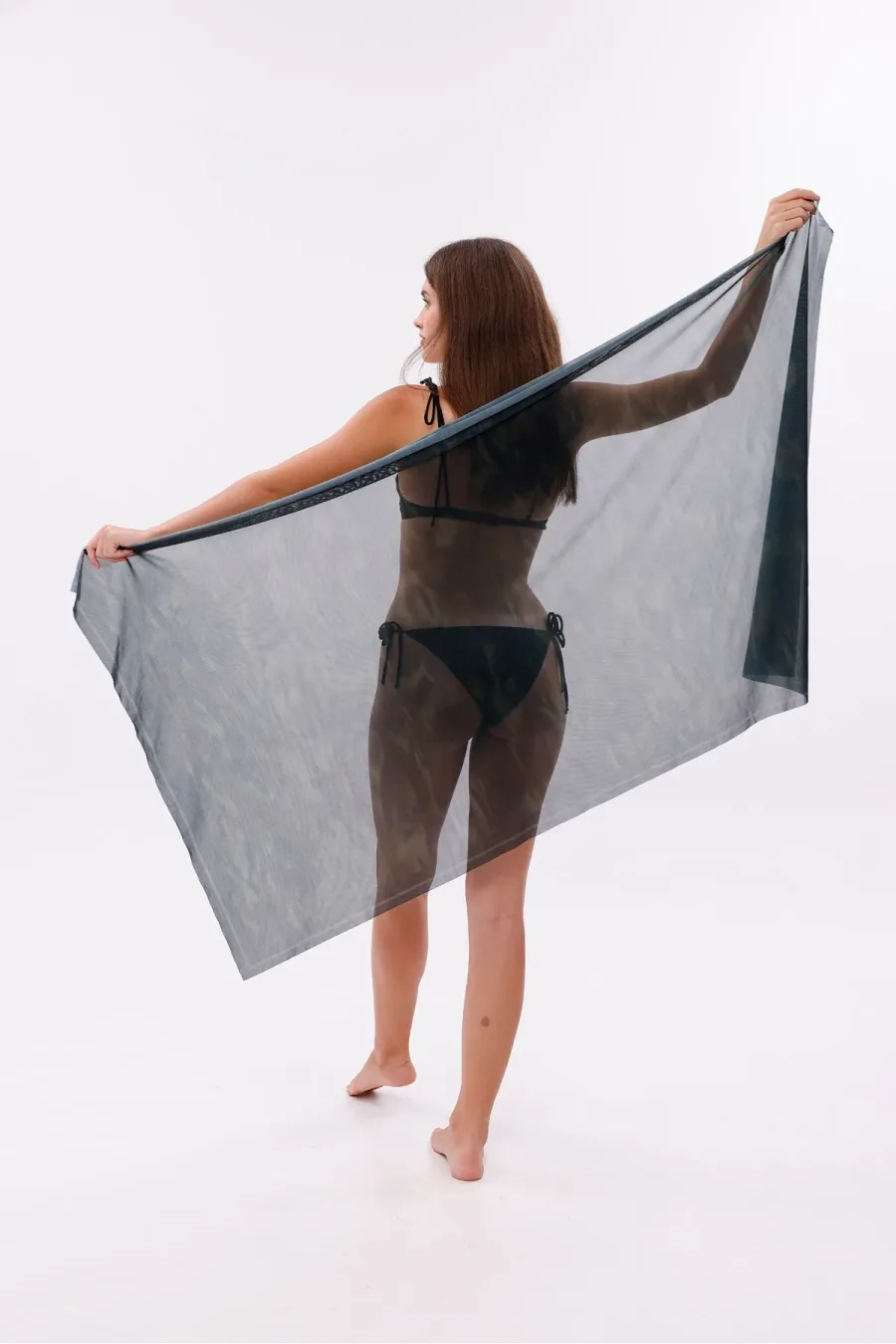 İç Gösterir Transparan Pareo - Gölgeli Zarafet Model 150x95 Cm