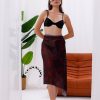 İç Gösterir Transparan Pareo - Kırmızı Sis Model 150x95 Cm