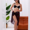 İç Gösterir Transparan Pareo - Kırmızı Sis Model 150x95 Cm