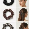 Kadın Leopar Dijital Baskılı Simit Toka 3'lü Set – 10 cm Çap