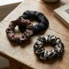 Kadın Leopar Dijital Baskılı Simit Toka 3'lü Set – 10 cm Çap