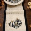 Keten Görünümlü Balkabağı Desenli Runner 40x140 Keten Görünümlü Balkabağı Desenli Runner 40x140