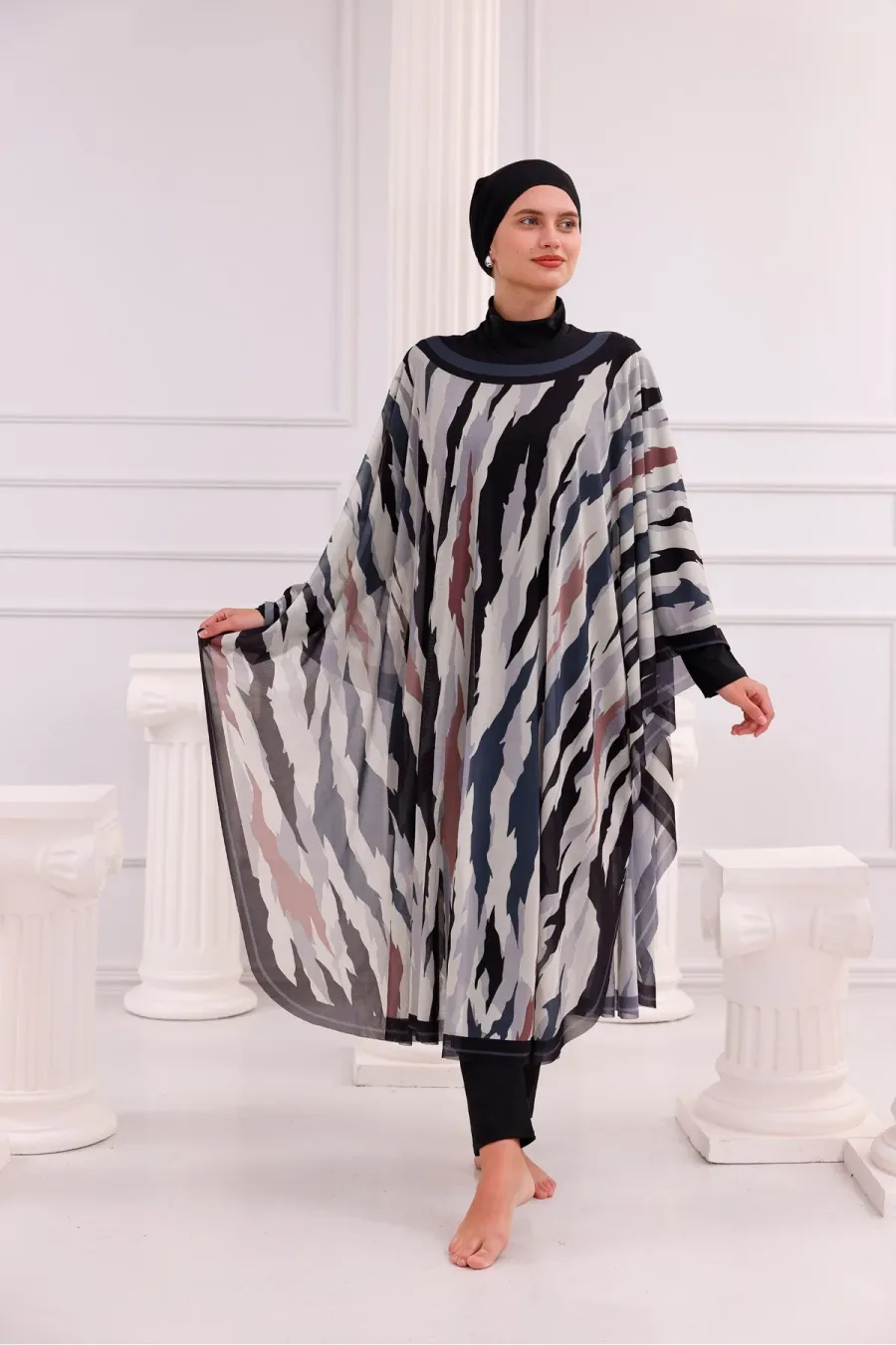 Kimono Pareo - Tesettür Pareo - Bodrum Model 240x135 Cm