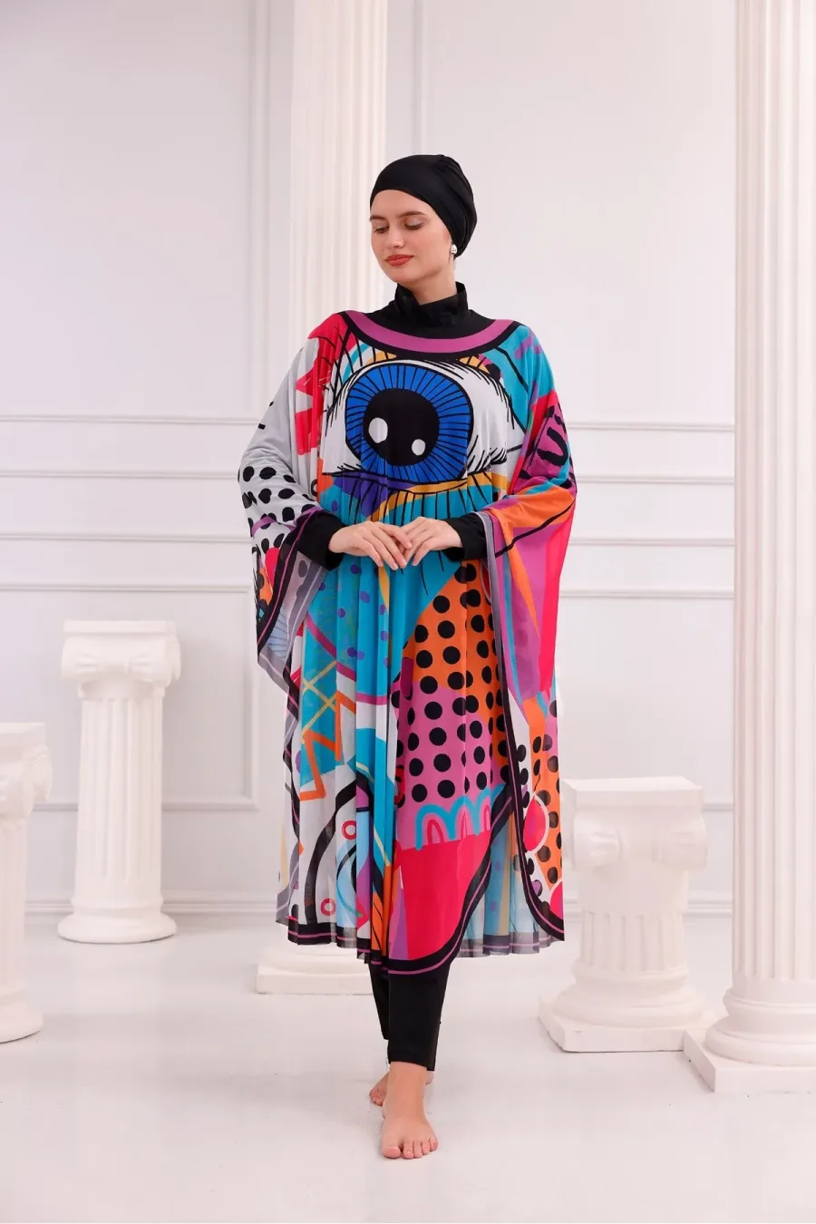 Kimono Pareo - Tesettür Pareo - Fethiye Model 240x135 Cm