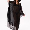 Kimono Pareo - Tesettür Pareo - Puantiyeli Siyah 240x135 Cm