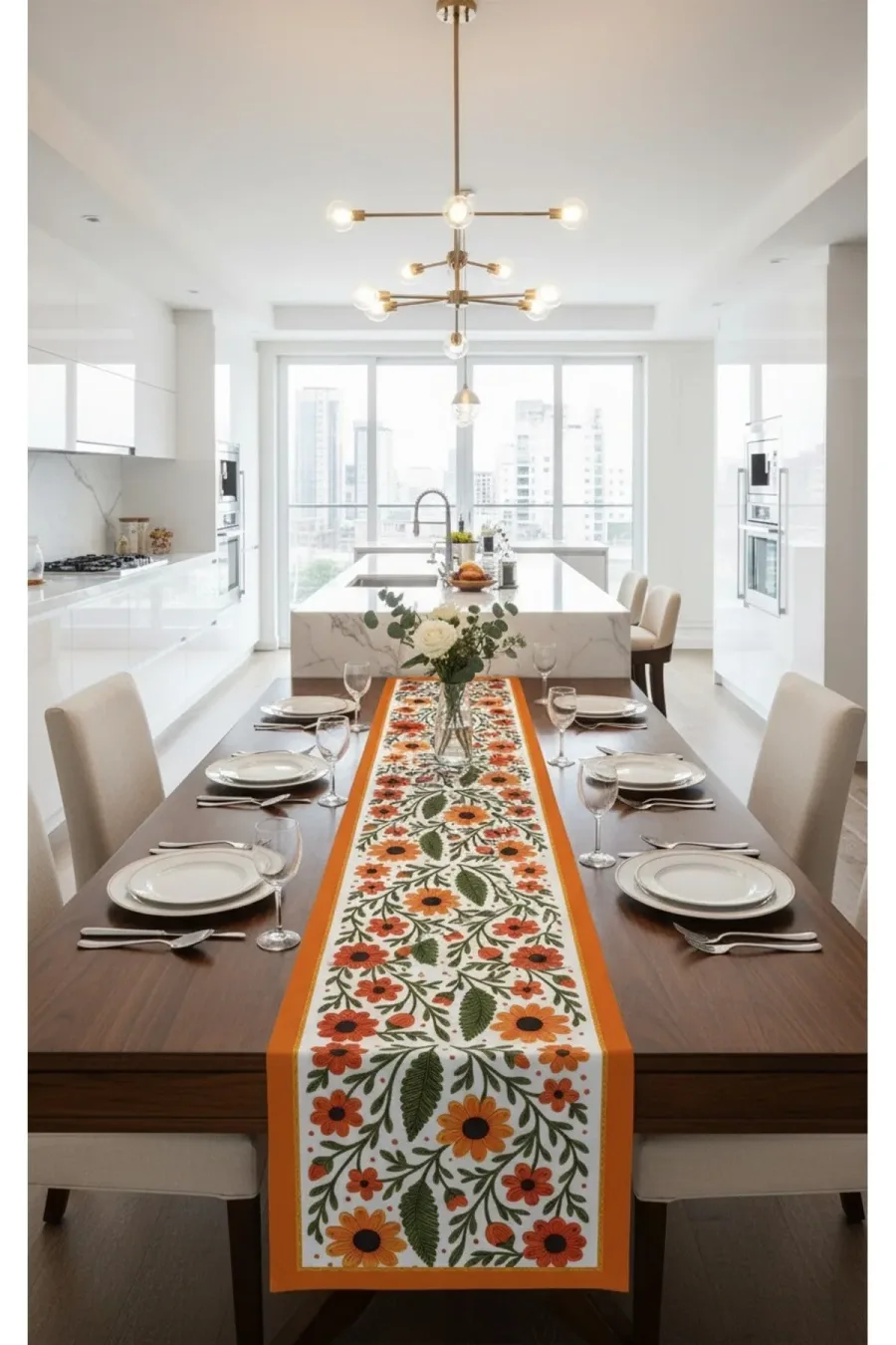 Kır Çiçekleri Model Runner Masa Örtüsü 40x140 Cm