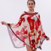 Kısa Kimono Pareo - Tesettür Pareo - Esnek Likralı Tül Beyaz 180x135 Cm
