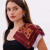 Koyu Bordo Terrazzo - Madrid Model Fular Estascarf