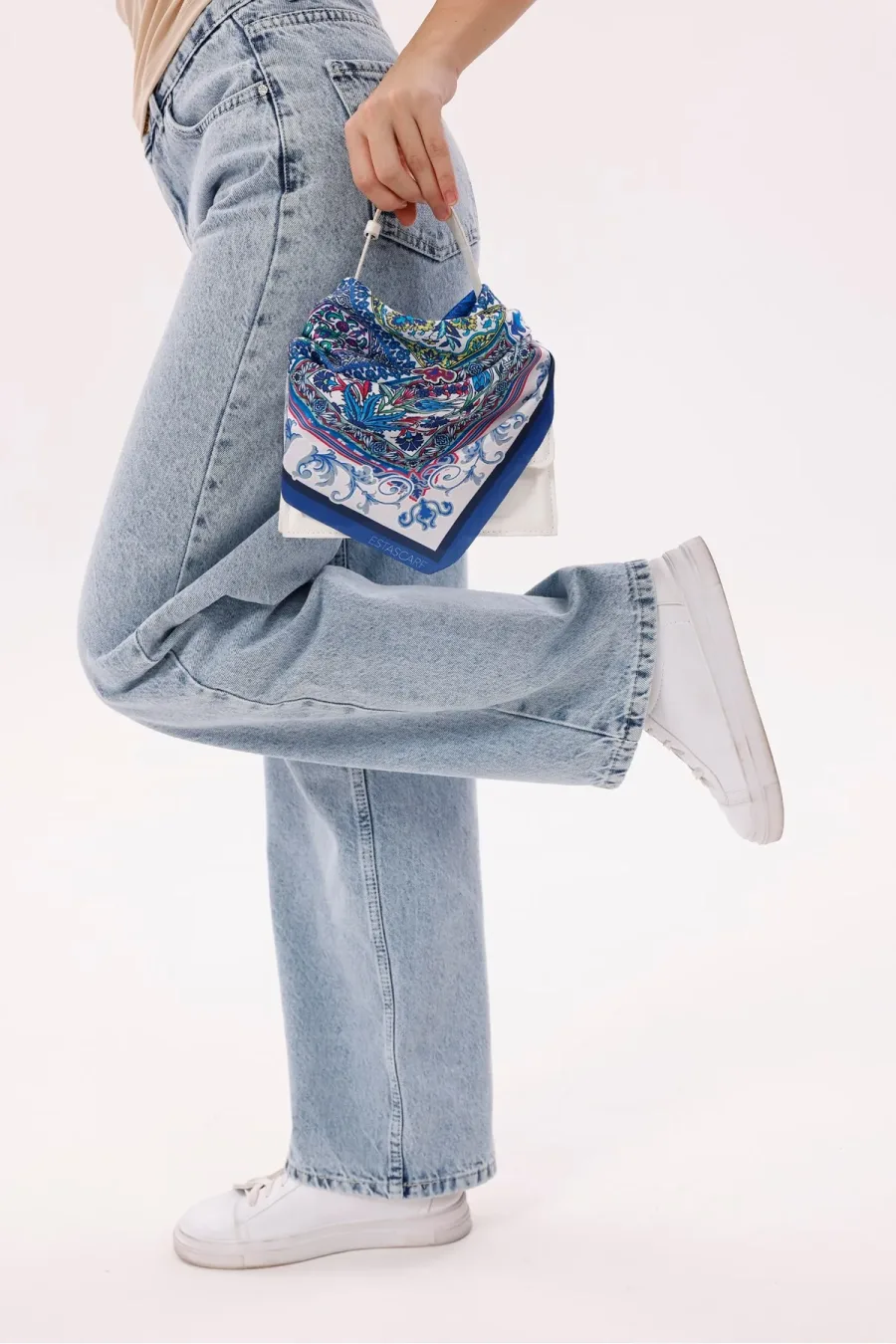 Krem Terrazzo - Amsterdam Model - Fular Estascarf