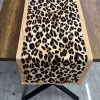Leopar Desen Şeritli Runner 40 X 140