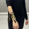 Leopar Şeritli Fular Bandana Estascarf 7,5x100cm