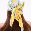 Limon Desenli - Mersin Fular Bandana Şal Estascarf 70x70 Cm
