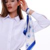 Mavi Zincir Desenli - Efes Model Fular Estascarf