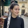 Mermer Dokunuşu Şeritli Fular Bandana Estascarf 7,5x100cm