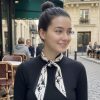 Mermer Dokunuşu Şeritli Fular Bandana Estascarf 7,5x100cm