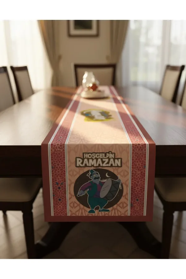 Ramazan Ayı Motifli Dijital Baskılı Runner Masa Örtüsü 40x140 cm Ramazan Ayı Motifli Dijital Baskılı Runner Masa Örtüsü 40x140 cm