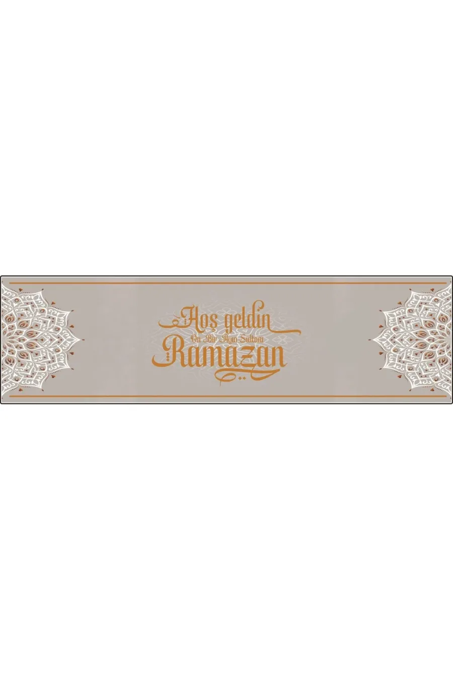 Ramazan Ayı Motifli Dijital Baskılı Runner Masa Örtüsü 40x140 cm