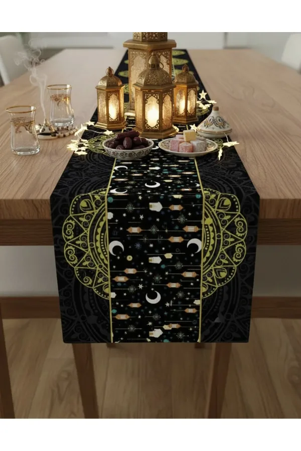 Ramazan Ayı Motifli Dijital Baskılı Runner Masa Örtüsü 40x140 cm Ramazan Ayı Motifli Dijital Baskılı Runner Masa Örtüsü 40x140 cm