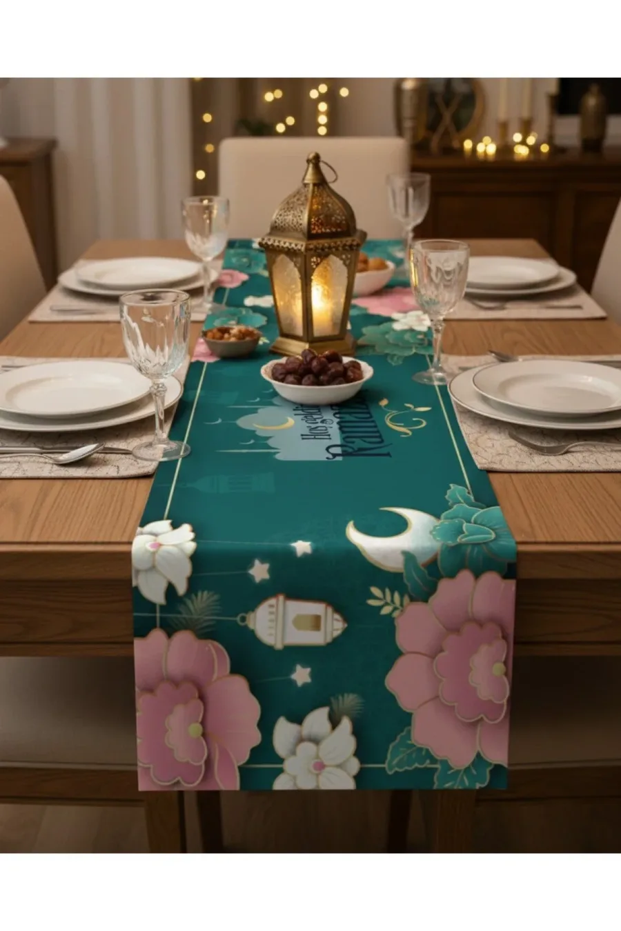 Ramazan Ayına Özel 4’lü Dijital Baskı Runner Masa Örtüsü Seti – 40x140 cm Ramazan Ayına Özel 4’lü Dijital Baskı Runner Masa Örtüsü Seti – 40x140 cm